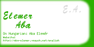 elemer aba business card